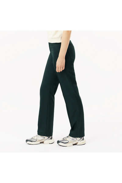 Lacoste Kadın Straight Fit Koyu Yeşil Pantolon
