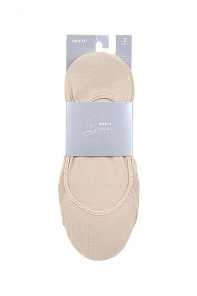 Miniso Pack of 3 Pairs of Men's Flesh Color Comfortable Short Socks