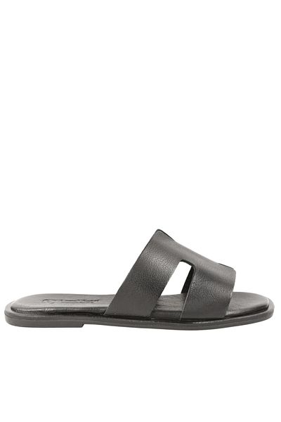 Anna Viotti Casual slippers, women, ANNA VIOTTI, D58-2317 black, leather 40