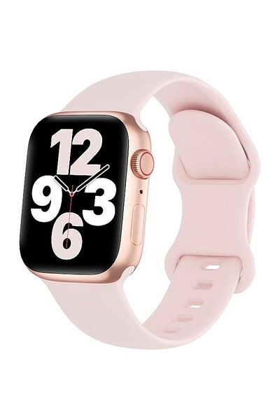 General Store Soft Silicone Strap General Store, Compatible Apple Watch 1-8, Ultra, SE, Size S/M, 38/40/41 MM - Pi
