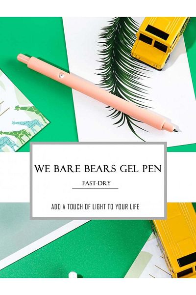Miniso We Bears White Fountain Pen (Blue Ink)