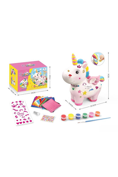 LUDIRO Κουμπαράς ζωγραφικής με μονόκερο, πλήρες κιτ δημιουργικότητας για παιδιά