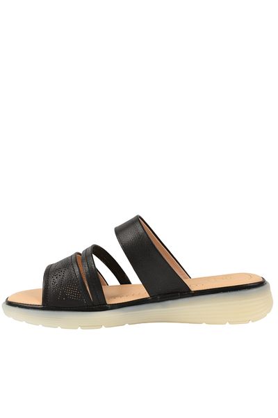 FORMAZIONE Casual slippers, women, FORMAZIONE, 33191 black, leather 41