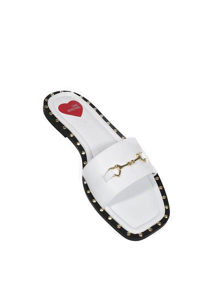Love Moschino Sabotd.Flat15 Nappa Bianco – vysoce doporučené personalizované boty
