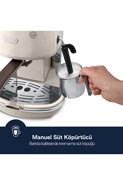 DELONGHİ Delonghi Ecov 311.bg Icona Vintange Espresso Makinesi Krem