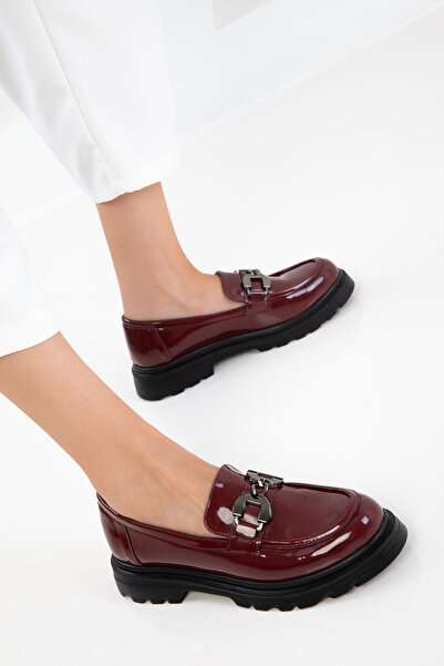 SOHO Бордови дамски мокасини от руган 20814