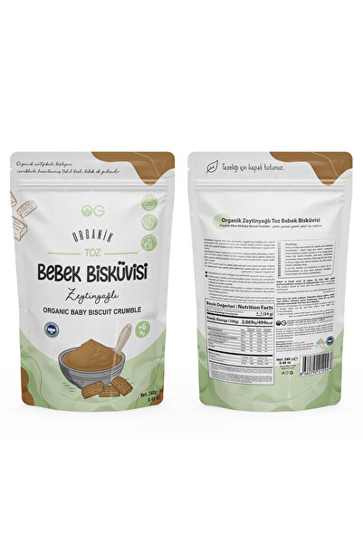OG natural Organik Toz Bebek Bisküvisi 240 Gr +6 Ay.