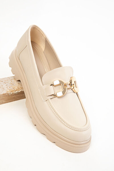 SOHO Bej Kadın Loafer Ayakkabı 20814