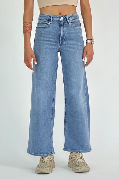 Trendyol Collection Light Blue High Waist Wide Leg Jeans Twoaw26Je00192