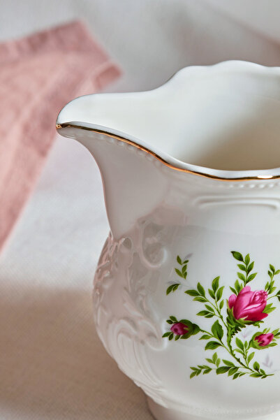 Karaca Vintage Rose Sütlük 11 cm Krem