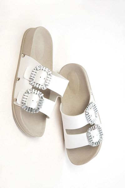 SOHO White Women's Slippers 20813