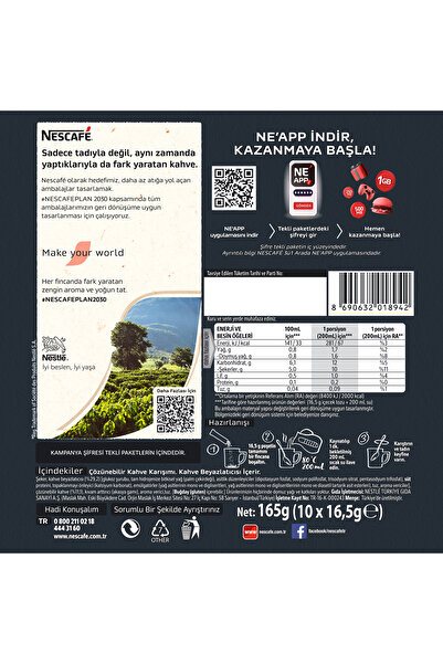 Nescafe 3ü1 Arada Extra 10(10X16.5G)