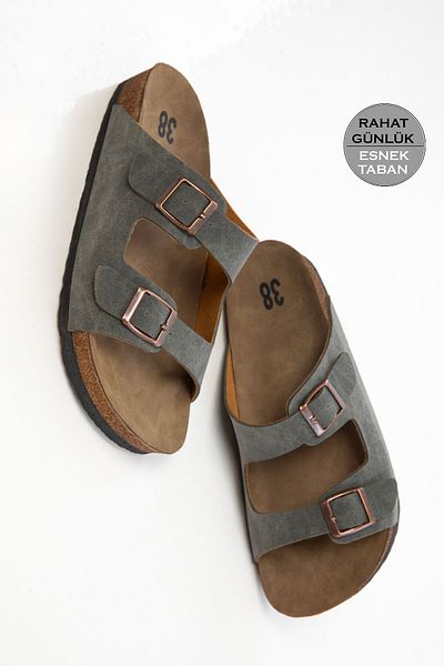 SOHO Khaki Women's Slippers 17266