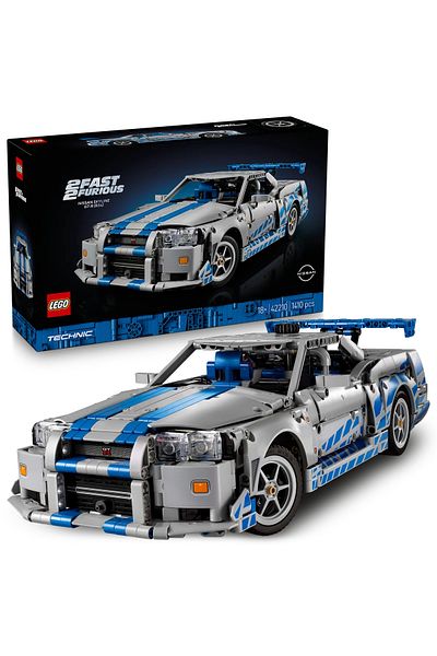 LEGO ®   Technic ™   Faster More Furious Nissan Skyline Gt-R (R34) Car 42210- 18+ Model Building Set(1410P)