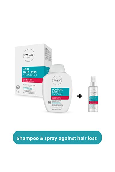 yelvas مجموعة زرع الشعر - شامبو ورذاذ مغذي مضاد لفقدان الشعر