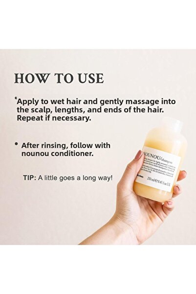 Davines Nounou Moisturizing Shampoo - Chestnut Milk Deep Hydration 8.45fl BSecrets.Y238