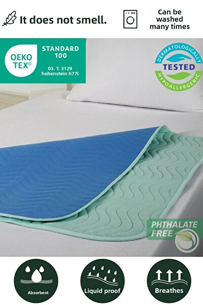 Bodmar غطاء مريض قابل للغسل من Abso، ماص، وسادة سفلية مقاومة للسوائل (75 × 85...