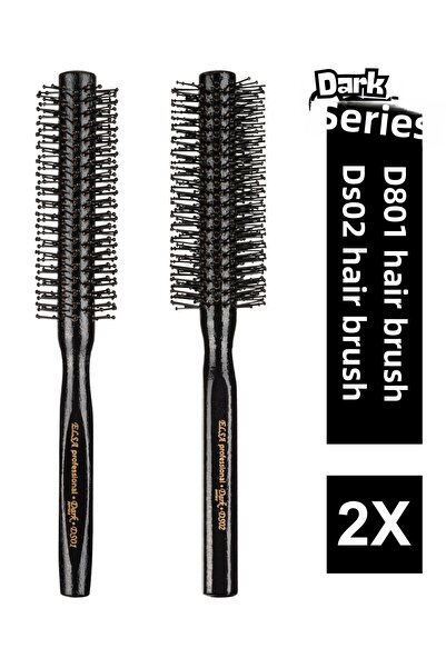 ELSA Set de 2 perii pentru păr pentru bărbați din seria Professional Dark (ds...