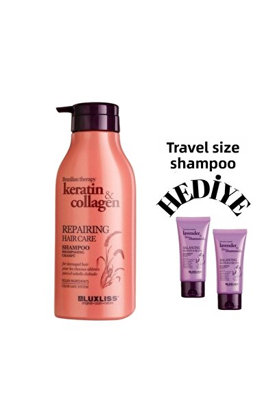 Luxlıss شامبو الكولاجين والكيراتين المغذي والعضوي والنباتي 500 مل