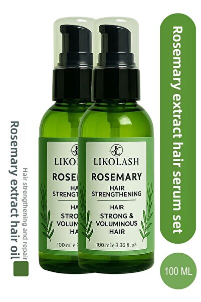 Likolash مجموعة العلاج بزيت إكليل الجبل لنمو الشعر بسرعة مع البيوتين لتساقط ا...