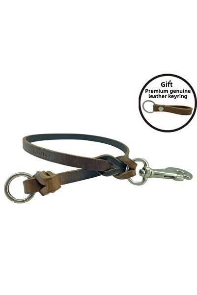 Rebel Dog حزام تدريب من الجلد الطبيعي 100% مقاس 65 × 1.4 سم