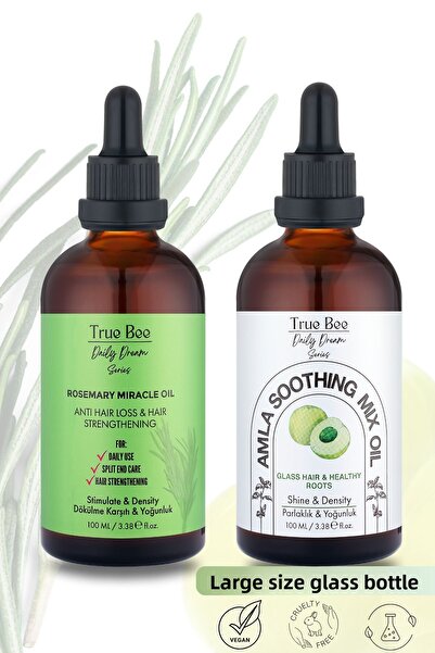 True Bee سلسلة ديلي دريم - مجموعة مكونة من قطعتين لتكوين الشعر الجديد وتطويل الشعر السريع (100 مل)