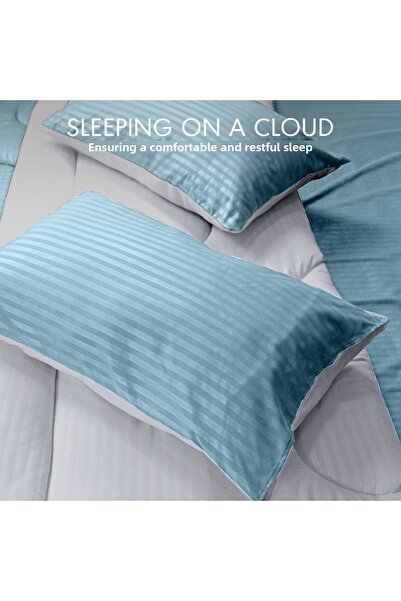 Hotel Linen Klub Stripe Reversible  Comforter Set- Ultra Soft  Microfiber Fabric, Soft Siliconized Fiber Filling