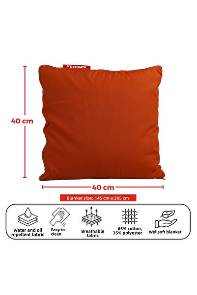 XPERMATE Tv Blanket Cushion Blanket Throw Pillow Welsoft Blanket Travel Pillow Airplane Pillow 145X205Tile