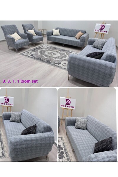 dyg home Husa de canapea Husa de scaun Set de lounge 3 3 1 1 Husa de canapea