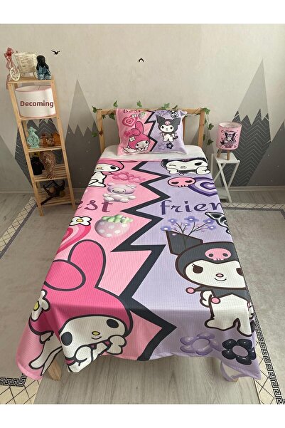 dekomingo Best Friends Kuromi My Melody Baby and Child Base Pique Set