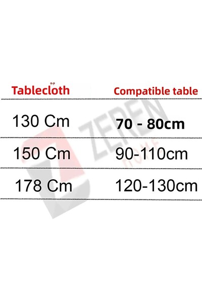 Zeren Home Fringe Tassel Detailed Liquid Proof Round Tablecloth Cream