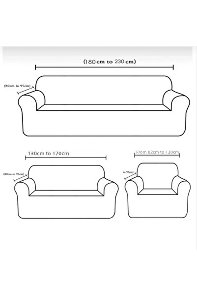 SENNORA Puf Desen Skirtless Sofa Cover 3311 Elastic Washable Sofa Bed Set Cover
