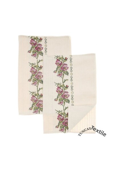 TUNCAY TEKSTİL Cotton Lace Canvas Bedspread Set