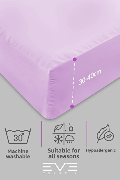 Eve Tekstil Fitted High Quality Combed Cotton Fabric Single Fitted Sheet