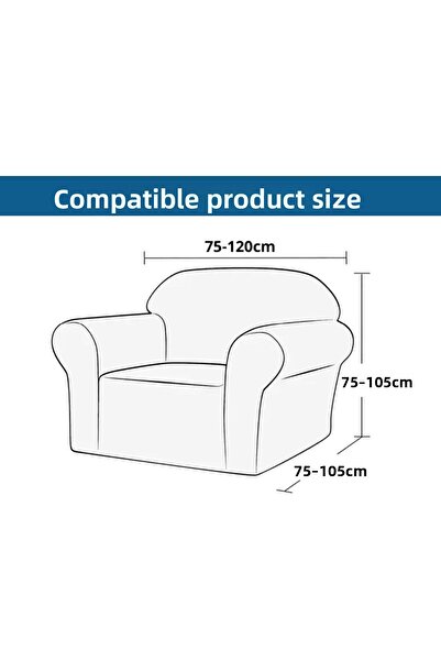 Faiend Flexible Jacquard Patterned Cotton Sofa Cover - Stretch Elastic, Washable (Single Piece)