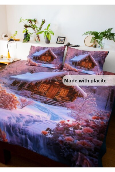 Elmas Dizayn طقم غطاء لحاف مزدوج مضاد للبكتيريا ومضاد للحساسية مقاس 240 × 260...