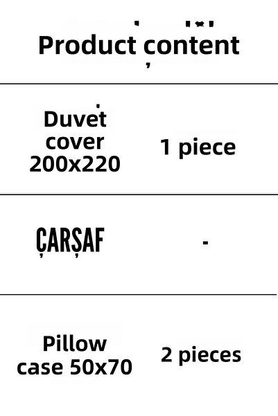 INTER Z Double Duvet Cover Set 57 Thread Akfil Fabric with 2 Pillowcases (8 Colors)