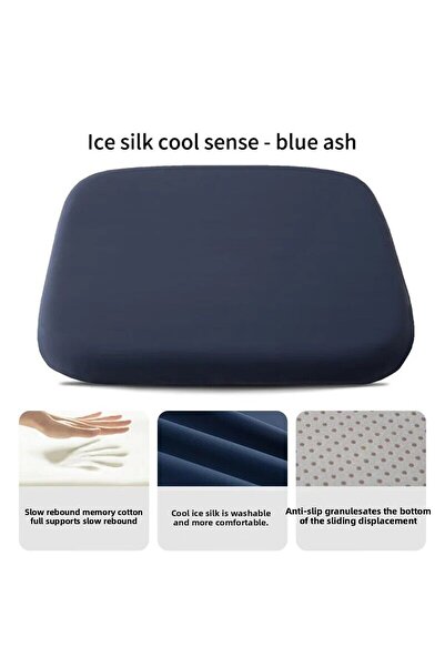 Choice 40x40cm Blue Ash Ergonomic Memory Cotton Office Student Seat Cushion Hemorrhoid Cushion Prolonged Si