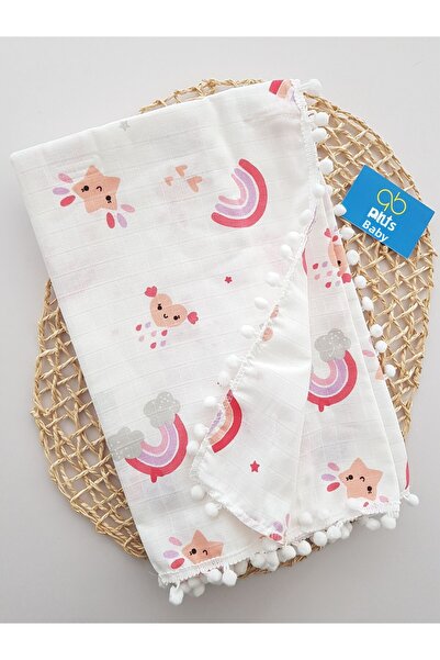 artıbebe بطانية غطاء موسلين مزدوجة الطبقات بألوان قوس قزح |   قماش موسلين قطن...