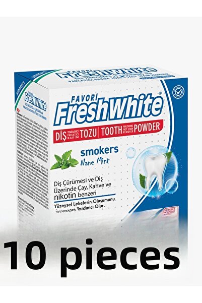 Fresh White 10 Pieces Fresh White Dental Care Powder Smokers