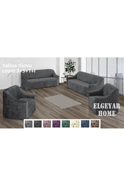elgeyar Velvet Sofa and Sofa Set - Sofa Bed Cover and Seat Cover 3:3:1:1