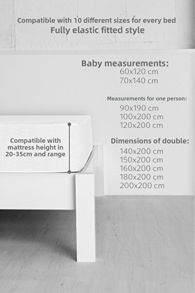 Mislina Home Froté Bavlna Tekutá Vodotěsná Uchycená Jednolůžkový Dvojitá Dětská Matrac Chránič Tichá matrace s úplným okrajem