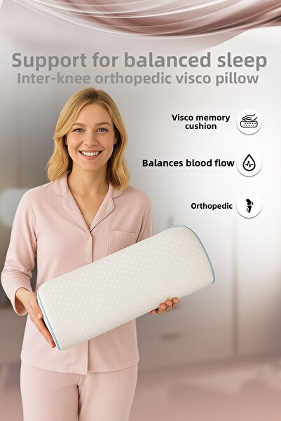 Viscomina Pernă ortopedică multifuncțională pentru sforăit Pernă de dormit cu suport pentru gât și spate 50x18