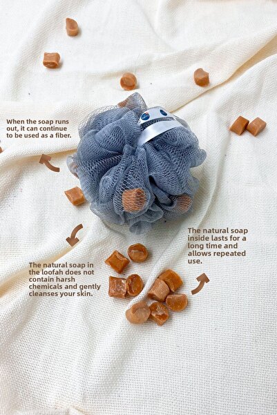 Balmy قطعتان من ليفة الاستحمام بالصابون الخشبي للرجال