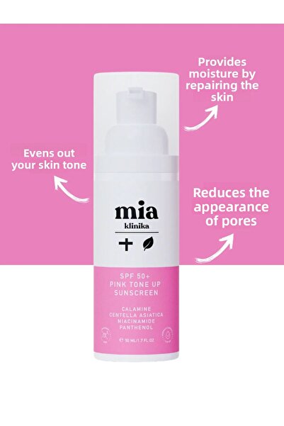 mia klinika SPF 50 Pink Face Sunscreen - Tone Equalizer