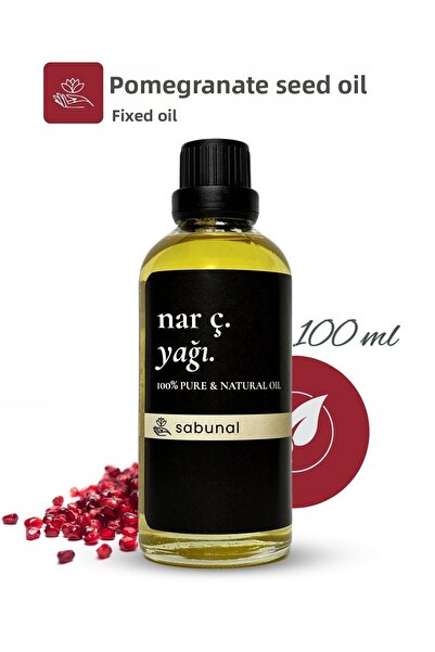 sabunal زيت بذور الرمان 100 مل - زيت طبيعي للعناية بالبشرة وتنقيتها