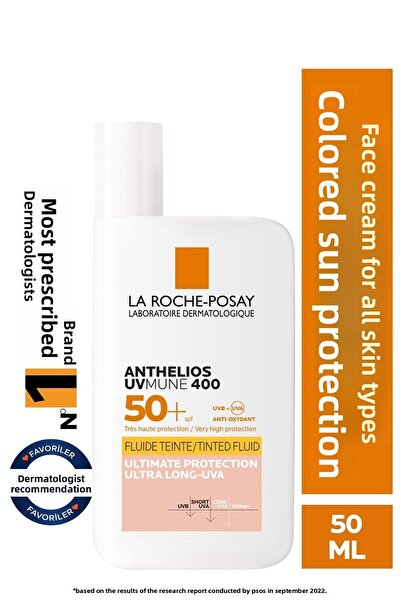 La Roche Posay Anthelios Uvmune Fluid Spf+50 High Protection Colored Facial S...