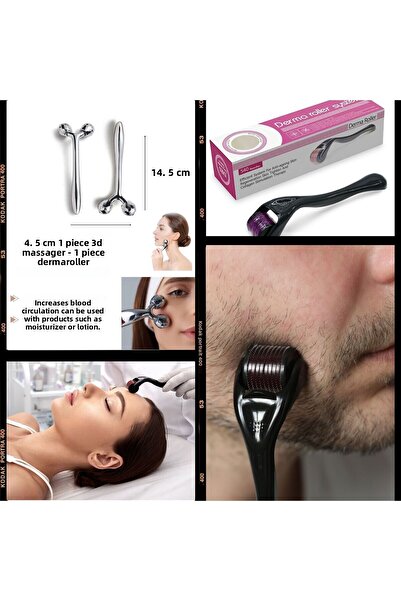 Tilda BSC. & Home ديرمارولر رأس تيتانيوم 540 إبرة قطعة واحدة مدلك ثلاثي الأبع...