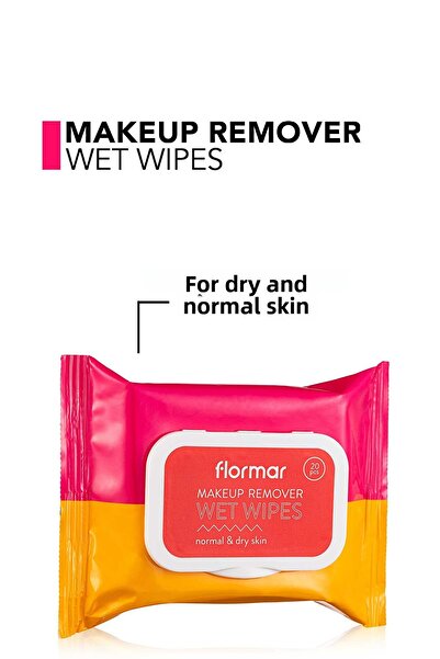 Flormar Makeup Removal Wipes for Normal and Dry Skin - Wet Wipes - 001 -8690604557349
