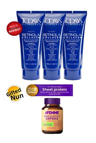 TODAYS CLİNİCALS Todays Clinicals - كريم إصلاح 100 مل، 3 قطع + هدية بروتين ال...